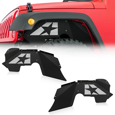 Front Inner Fenders Liners fits for 2007-2018 Jeep Wrangler JK & JKU Unlimited - Imagem 1 de 4