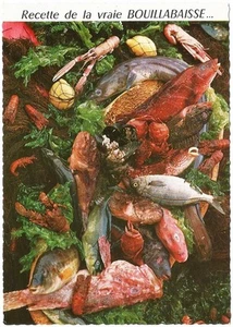 Postcard France French Authentic Bouillabaise Recipe Recette NrMINT - Picture 1 of 2