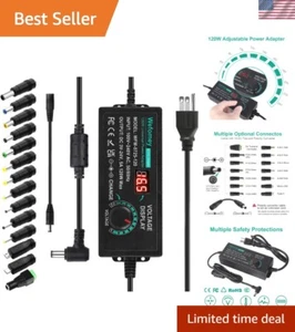 Versatile 120W Power Adapter with 14 Tips and Adjustable Voltage for All Devices - Picture 1 of 9