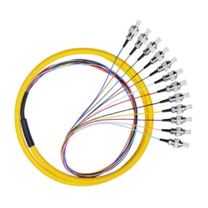 Lot of 2 1.2M 12 Fibers FC/UPC 9/125 Singlemode Fiber Optic Pigtail 0.9mm - Picture 1 of 2