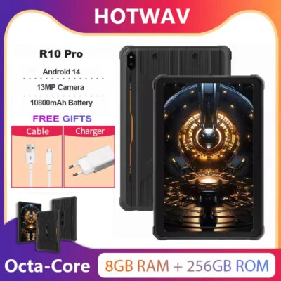 HOTWAV R10 Pro 4G Tablet IP68 Waterproof 10.1 inch HD 20GB+256GB 10800mAh 13MP - Image 1 of 4