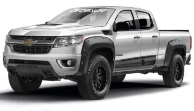 Fits 15-20 Colorado Long Bed Air Design Super Bolt Fender Flares Black GM25D32 - Image 1 of 4