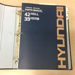 Hyundai 42HDLL 39HDRB PARTS MANUAL BOOK CATALOG LOG LOADER EXCAVATOR GUIDE LIST - Picture 1 of 3