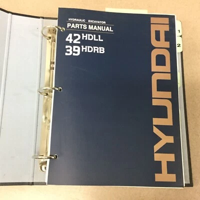 Hyundai 42HDLL 39HDRB PARTS MANUAL BOOK CATALOG LOG LOADER EXCAVATOR GUIDE LIST - Image 1 of 3