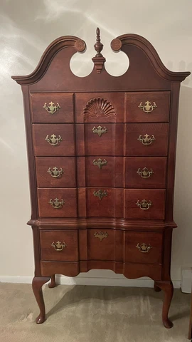 Queen Anne Highboy Mahogany Cover