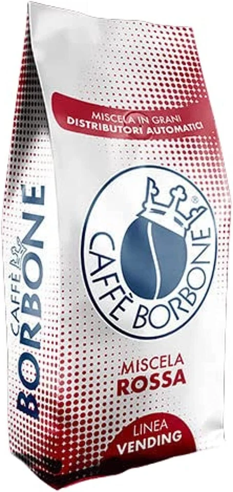 6 Buste Confezioni 1 kg Caffe' Borbone in Grani Miscela Rossa Vending Originale