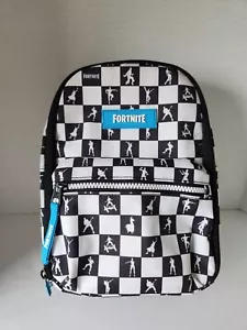 Bolsa de almuerzo Fortnite a cuadros blanco y negro bailando 10"x7"x4" videojuego juvenil - Imagen 1 de 18