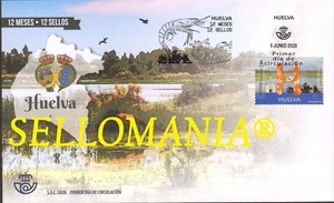 2020 HUELVA 12 MESES JAMON JABUGO DOÑANA EL ROCIO 5366 FDC SPD TARIFA A TC23956 - Picture 1 of 1