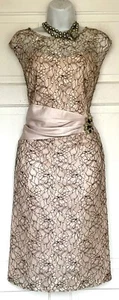 NIGHTINGALES EMBROIDERED FLORAL OCCASION PARTY DRESS SIZE 22 - Picture 1 of 9