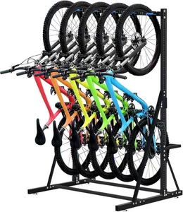 300Lbs Max 5 Fahrräder Freistehender Fahrradträger | Verstärkung Unterstützung Fahrrad Aufbewahrung R - Bild 1 von 7