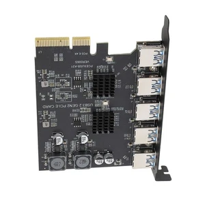USB 3.2 Gen 2 Expansion Card 5 Ports 10Gbps Type A PCIe 4X Adapter Card For W FY - Afbeelding 1 van 22