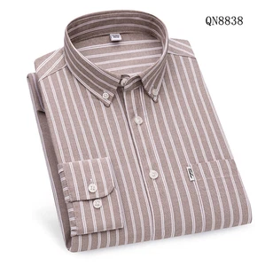 Camisas Oxford para Hombres Formales Negocios Mangas Largas Rayas Informales Camisas de Vestir Prendas para el torso - Imagen 1 de 20