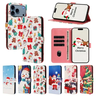 Capa carteira couro flip suporte slot para cartão para iPhone 17 Pro Max 16 15 14 13 - Imagem 1 de 4