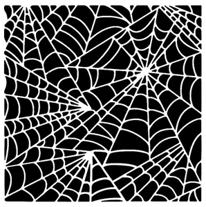 Really Great Stencils, Spiderweb 6, 6x6", Background, Halloween, Webs, Webbing - Picture 1 of 3