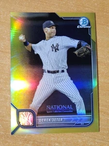 2022 Bowman Chrome Gold Refractor Derek Jeter Card #NSCC-DJ #39/50 - Picture 1 of 6