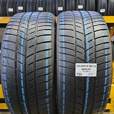 2x PNEUMATICI USATI BARUM 235/45R18 98V POLARIS 5  INVERNALI GOMME USATE 2354518 - Immagine 1 di 3