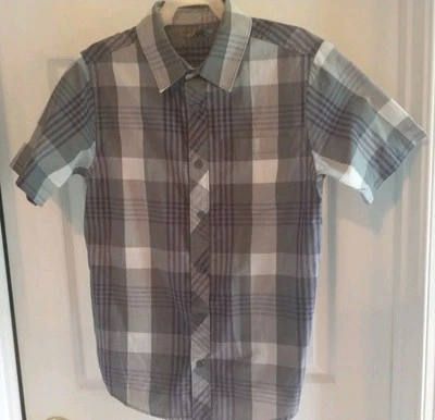 Tony Hawk большой мальчиков рубашка с коротким рукавом серый фиолетовый клетку - Изображение 1 из 4