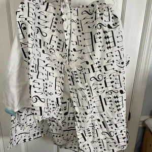 Vintage Delia’s Music Notes Bedskirt Dust Ruffle Twin 13 1/2 Inch Drop - Picture 1 of 4