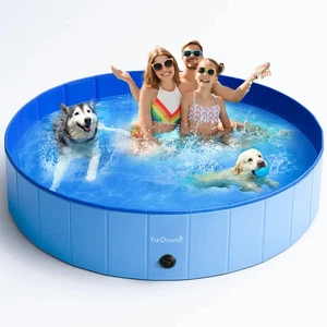 Foldable Pet Swimming Pool LARGE – Hard Plastic Dog Bathtub 120X30XM - Picture 1 of 9