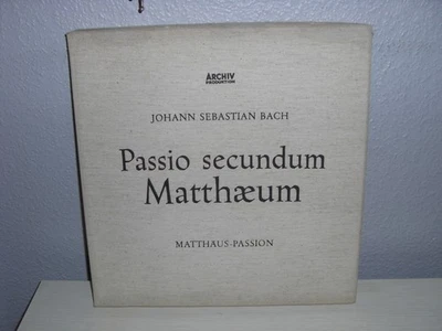 4 LP Schallplatten Box / JOHANN SEBASTIAN BACH ( MATTHÄUS - PASSION ) Vinyl - Bild 1 von 4