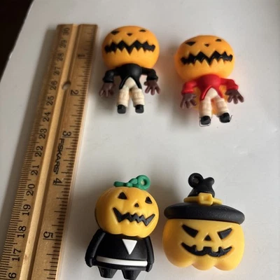 4 Pumpkin Figures Mini From Franklin Theatre Advent Nightmare New Loose Four - Image 1 of 4