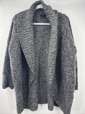 Suéter Talbots Mujer Talla Grande 1X Drapeado Grueso Tejido Frente Abierto Cárdigan Alpaca Foto 1 de 4