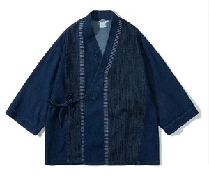 Japanese Retro Seven Quarter Sleeve Jacket Loose Workwear Coat Cardigan Party - Picture 1 of 10