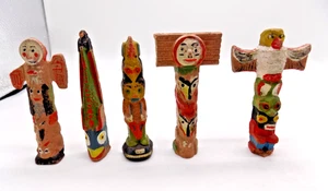 Set 5 totem vintage anni 50 Sgt Preston promozione cereali quaccheri gesso - Foto 1 di 6