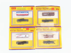 LOT of 4 N Scale Micro-Trains MTL Kits MP/BAR/STLR&CO Caboose, Reefer & Box Cars - Picture 1 of 5
