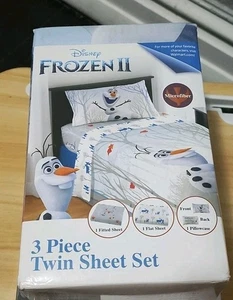 Disney Frozen 3 Piece Twin MICROFIBER Sheet Set NEW OLAF'S ADVENTURE - Picture 1 of 3