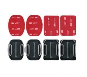 4x GoPro HERO Adhesive Mount Kit 3M Sticky Base Pads Flat & Curved Helmet Set - Picture 1 of 11