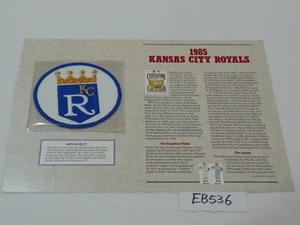 1985 Kansas City Royals Willabee & Ward COOPERSTOWN MLB Baseball Team Patch - Picture 1 of 3