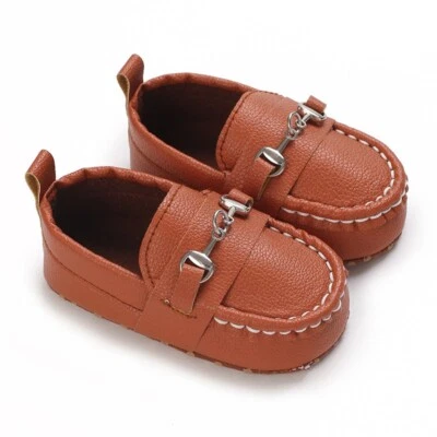 Baby Infant Classic Leather Baby Shoes Boy Girl Soft Sole Size 1  3(0-18 Months) - Image 1 of 4