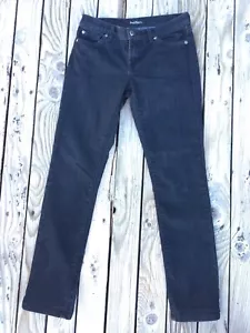David Kahn Black Jeans Dark Wash Denim Straight Leg Style 3742 Size 27 Women’s - Picture 1 of 12