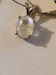 Sterling Silver Brazilian Phenakite Pendant - Picture 1 of 3
