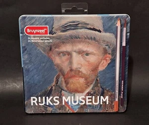 Bruynzeel Rijks Edición Museo Lata de 24 Lápices de Acuarela + Pincel - Van Gogh - Imagen 1 de 4