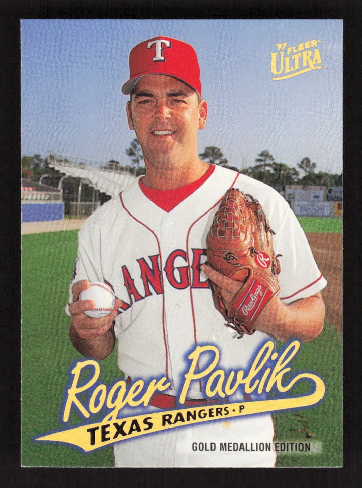 1997 Ultra Gold Medallion #G139 Roger Pavlik Texas Rangers - Image 1 of 2