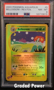 Aquapolis Reverse Holo Bellossom PSA 8 HOLO INVERSO (0615) 5/147 Pokemon - Imagen 1 de 1