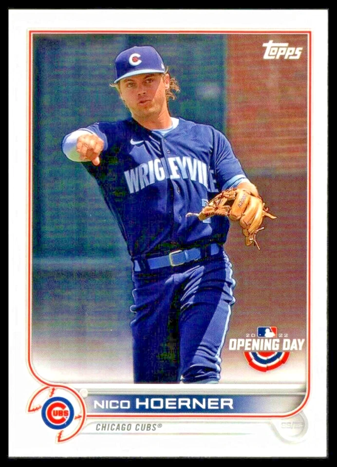 2022 TOPPS OPENING DAY #147 NICO HOERNER CHICAGO CUBS - Image 1 of 2