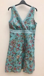 East Indian Block print cotton dress. Made in India. Size 12. - Picture 1 of 9