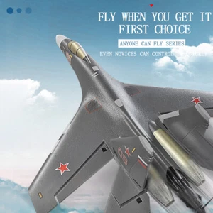 Su-35 Rc Remote Control Airplane 2.4g Fixed Wing Fighter Night Flight Foam Toy - Picture 1 of 10