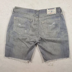 True Religion Shorts Womens Size M Cut Off Halle Leggings Distressed Stretch - Picture 1 of 7