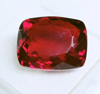 Cojín piropo rojo natural certificado EGL granate forma 15,70 quilates piedras preciosas sueltas Foto 1 de 4