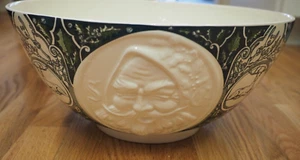 VAILLANCOURT Father Christmas Santa Claus Wassail Punch Bowl 14” Classical - Picture 1 of 14