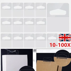 Strong Clear/ Self Adhesive Hang Tabs Stickers for Euro Hook/Slot/Hang Tabs - Picture 1 of 27
