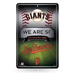 Rico MLB Giants - Sf 11X17 Large Embossed Metal Wall Sign - Picture 1 of 1