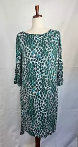 Boden Midi Dress Womens Size 12 Kelly Green Pink Floral Tie Office Feminine - Picture 1 of 7