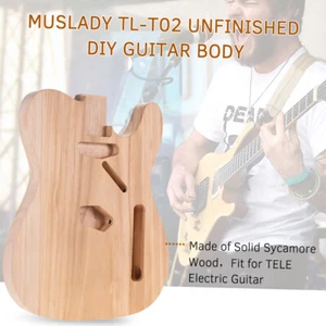 T02 Unfinished Electric Guitar Body Sycamore Wood Blank Guitar Barrel For El BBY - Picture 1 of 7