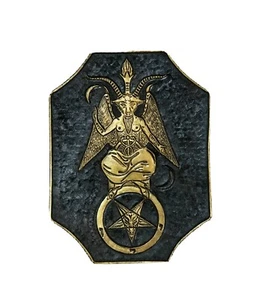 BAPHOMET CAPRA (COLORE ORO) TOPPA POSTERIORE IN VERA PELLE - Foto 1 di 5
