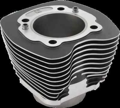 DS 黑色铝合金替换缸 3.435 Bore HD Fat Boy Lo 09-17 — 第 1/3 张图片